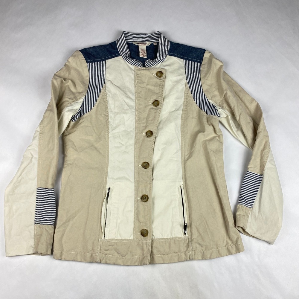 Sundance Linen Blend Jacket Women's Size 6 Equestrian Mixed Media
